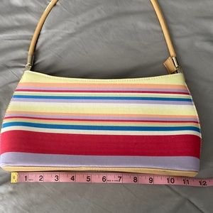 Cute, fun stripe shoulder purse